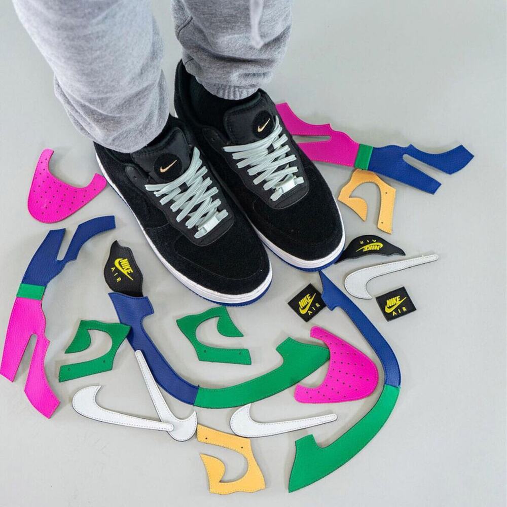Nike Air Force 1/1 Multi Customizable Sneakers DB2576 Colorblock Shoes US Size 9 - Picture 16 of 16